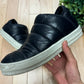 Rick Owens Black ‘Puffer’ Low Top Slip On Sneakers