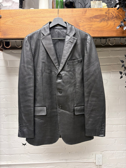 Vintage Yohji ‘A.A.R’ Black Sheepskin Leather Blazer