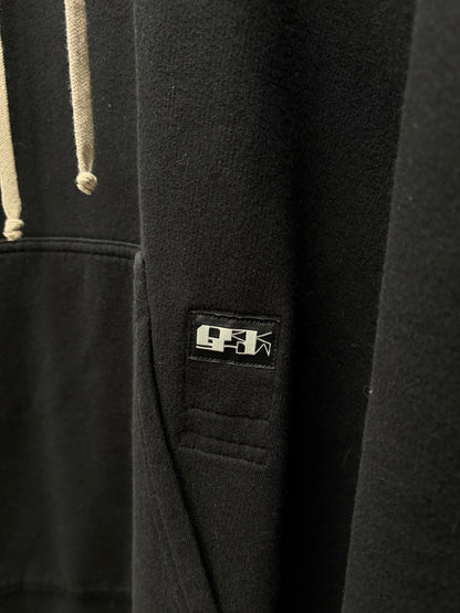 Rick Owens DRKSHDW ‘Poncho’ Raw Hem Black Pullover Hoodie