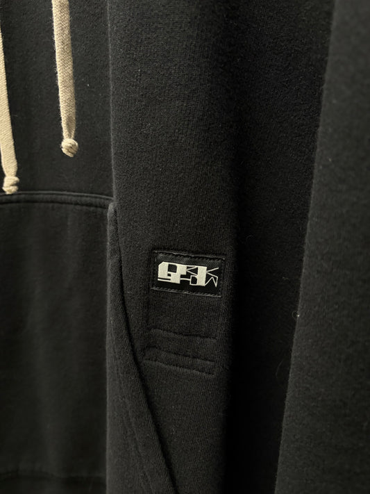 Rick Owens DRKSHDW ‘Poncho’ Raw Hem Black Pullover Hoodie