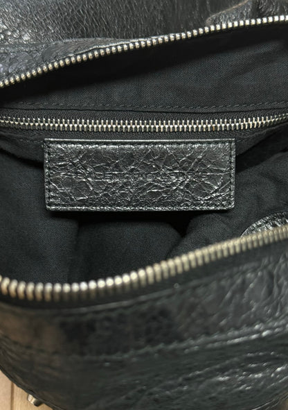 Balenciaga ‘Arena’ Black Leather Crossbody Messenger Bag