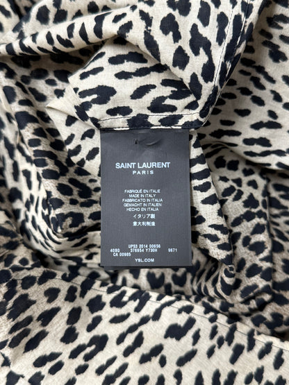 SS2014 Saint Laurent ‘Babycat’ Leopard Print Button Down Shirt
