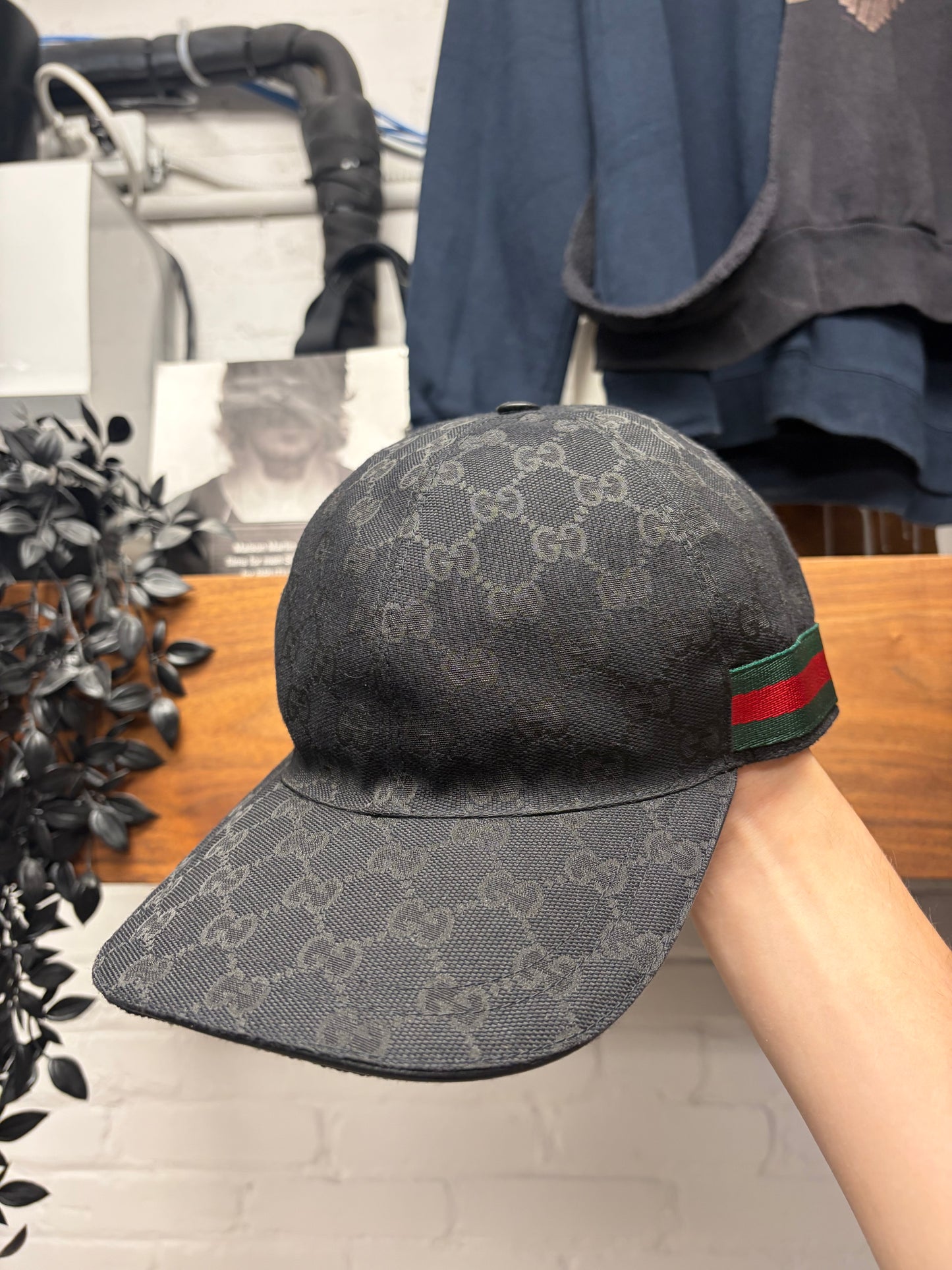Gucci Modern Canvas Monogram Strap-Back Baseball Cap
