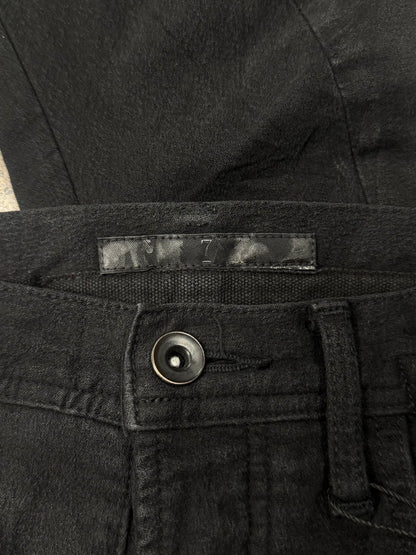 AW2013 Julius ‘J-Cut’ Jacquard Distressed Black Denim