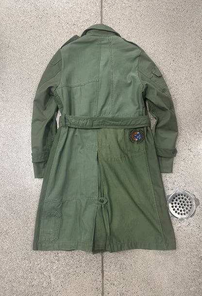 Needles Military Canvas Green Trench Coat