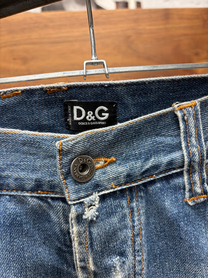 Dolce & Gabbana ‘Snakeskin Print’ Reconstructed Denim