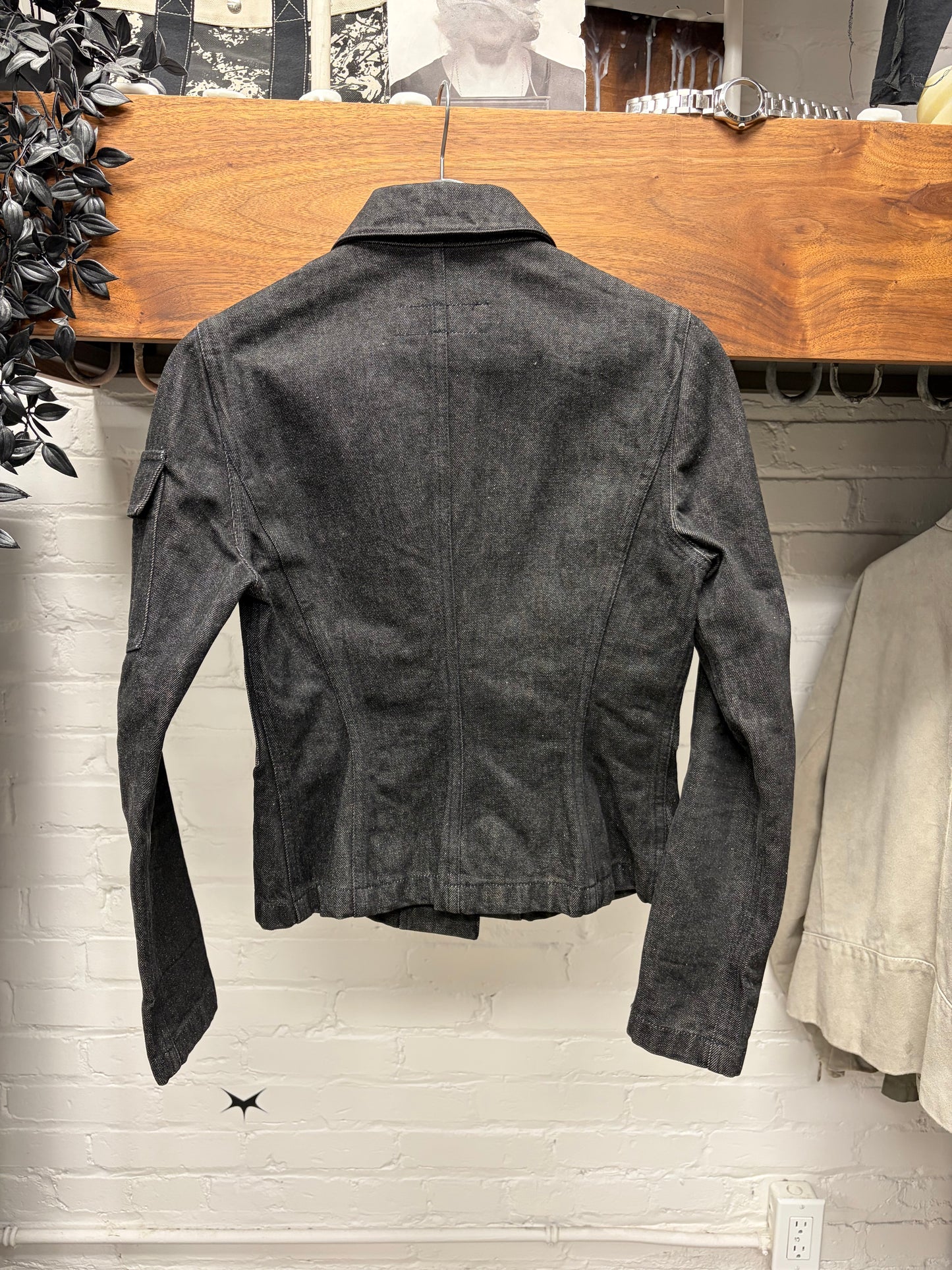 Vintage Gucci by Tom Ford Black Denim Trucker Jacket
