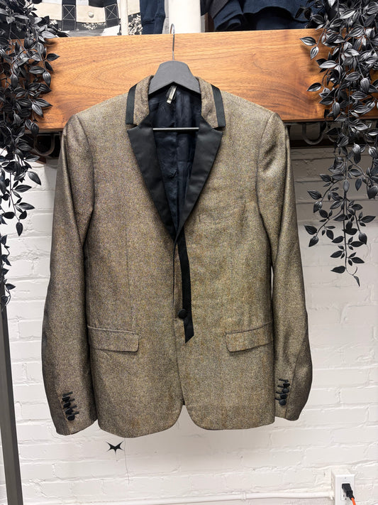 AW2008 Dior Homme ‘Lumiere du Nord’ Iridescent Gold Tuxedo Blazer