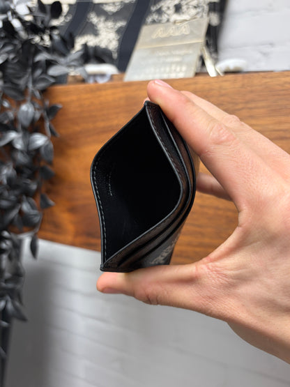 AW2023 Balenciaga ‘Heavy Metal’ Black Leather Cardholder Wallet