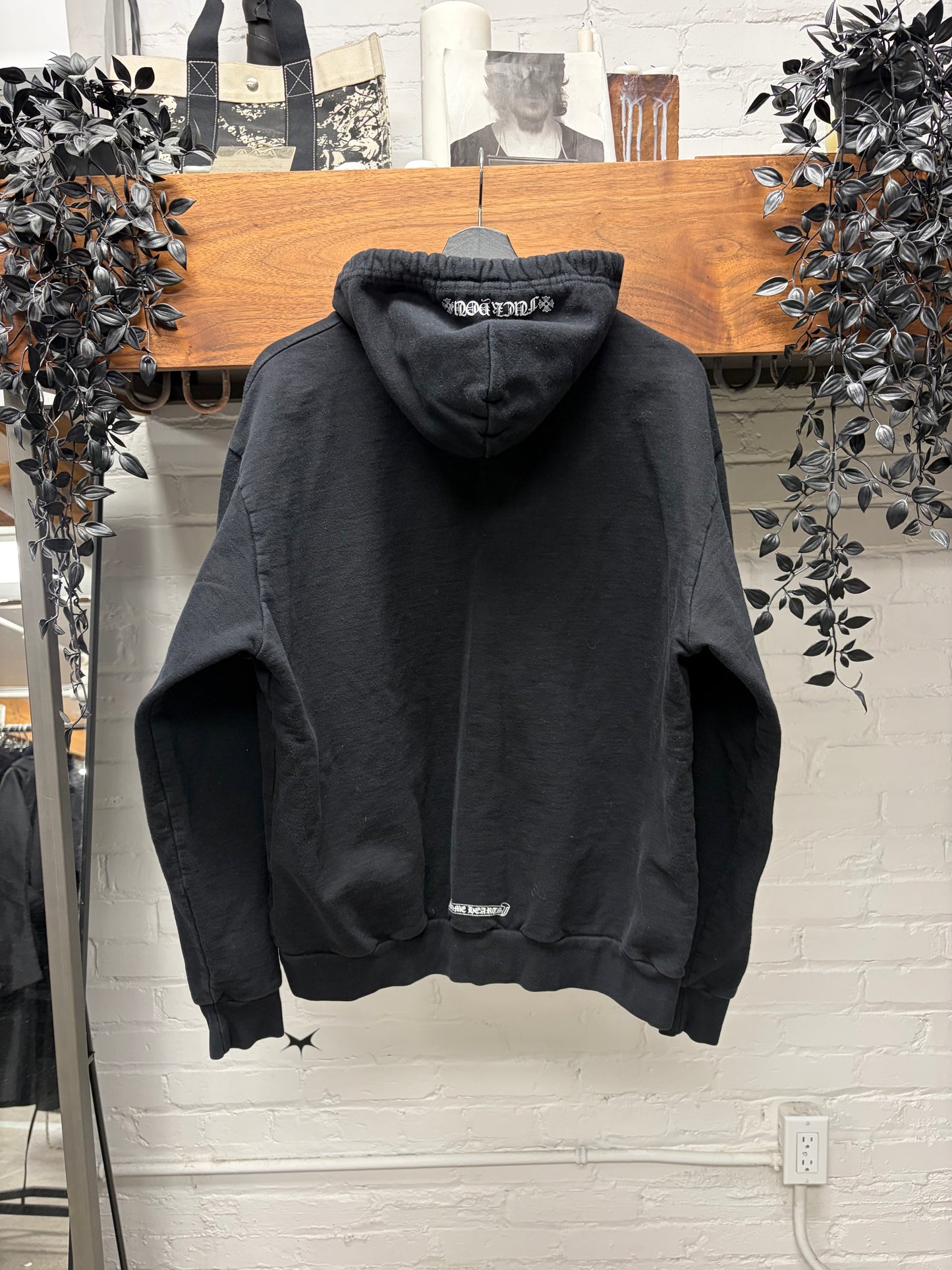 Chrome Hearts ‘Script Logo’ Fuck You Hood Black Drawstring Hoodie