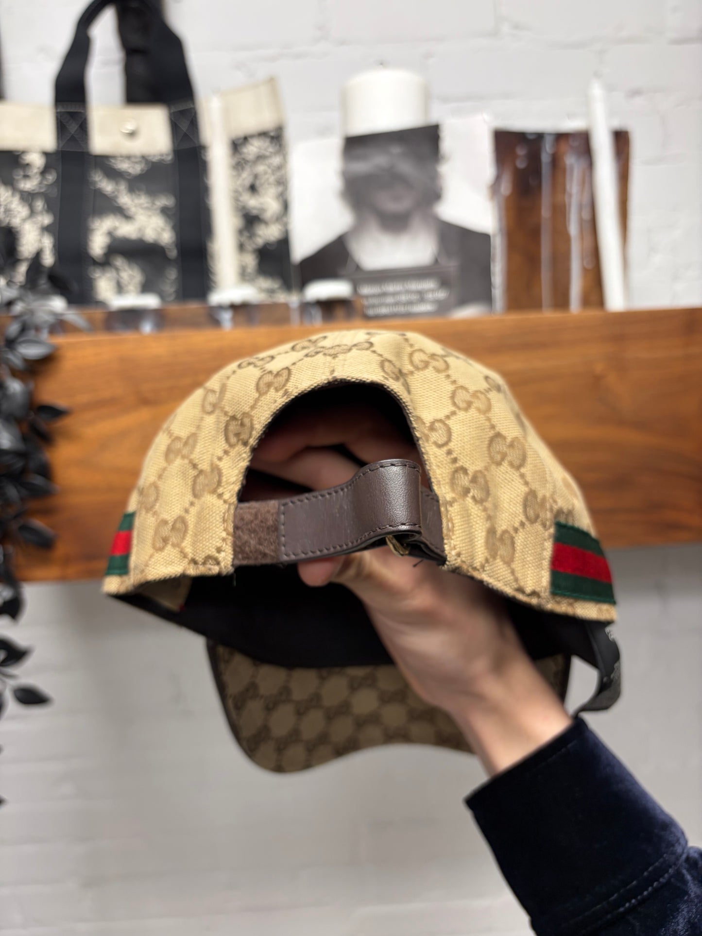 Gucci GG Monogram Canvas  Strap-Back Baseball Hat