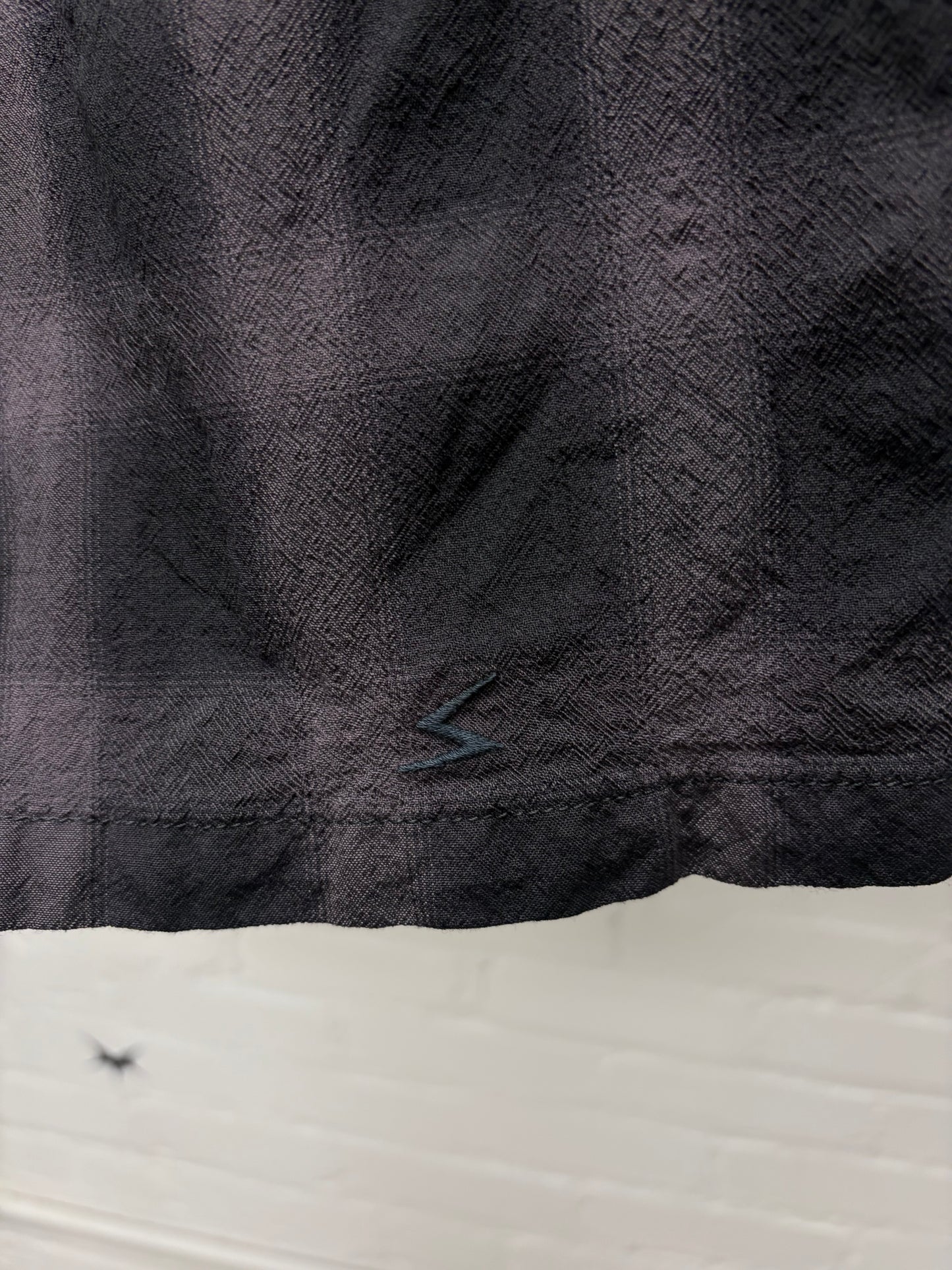 Undercover Purple/Black ‘Shadow Plaid’ Cotton Shorts