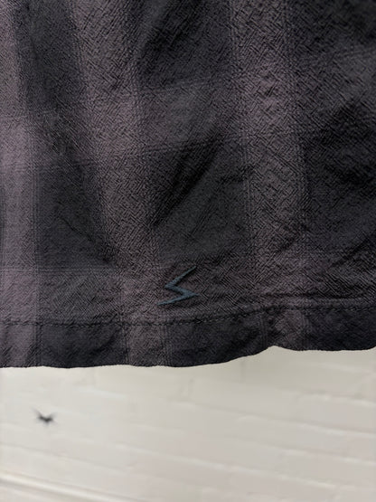 Undercover Purple/Black ‘Shadow Plaid’ Cotton Shorts