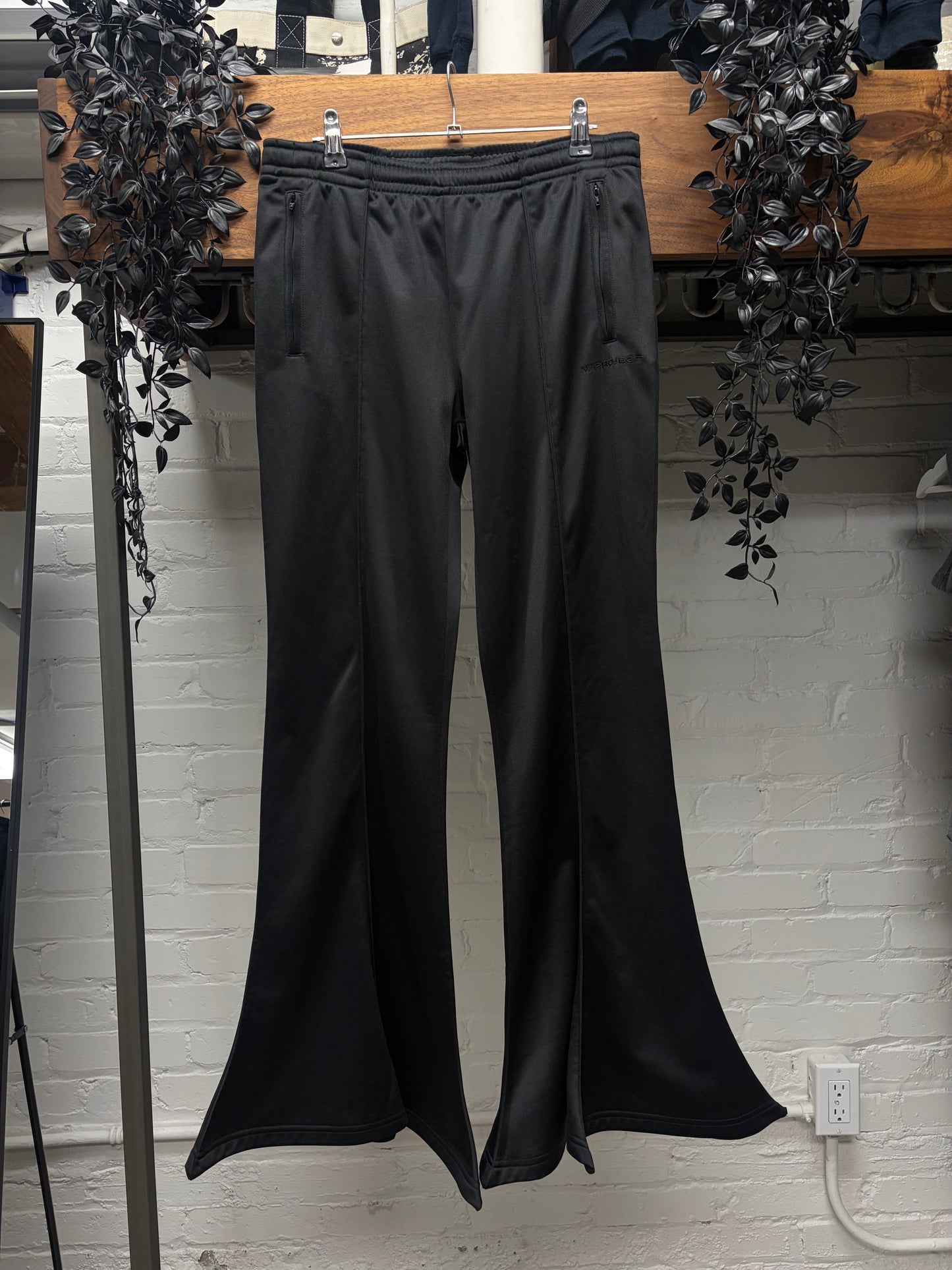 Y-Project ‘Trumpet’ Black Flared Leg Track Pants