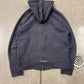 Chrome Hearts ‘Paper Jam’ Leather Cross Patch Sun-Faded Zip Up Hoodie