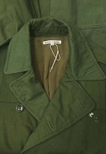 Needles Military Canvas Green Trench Coat