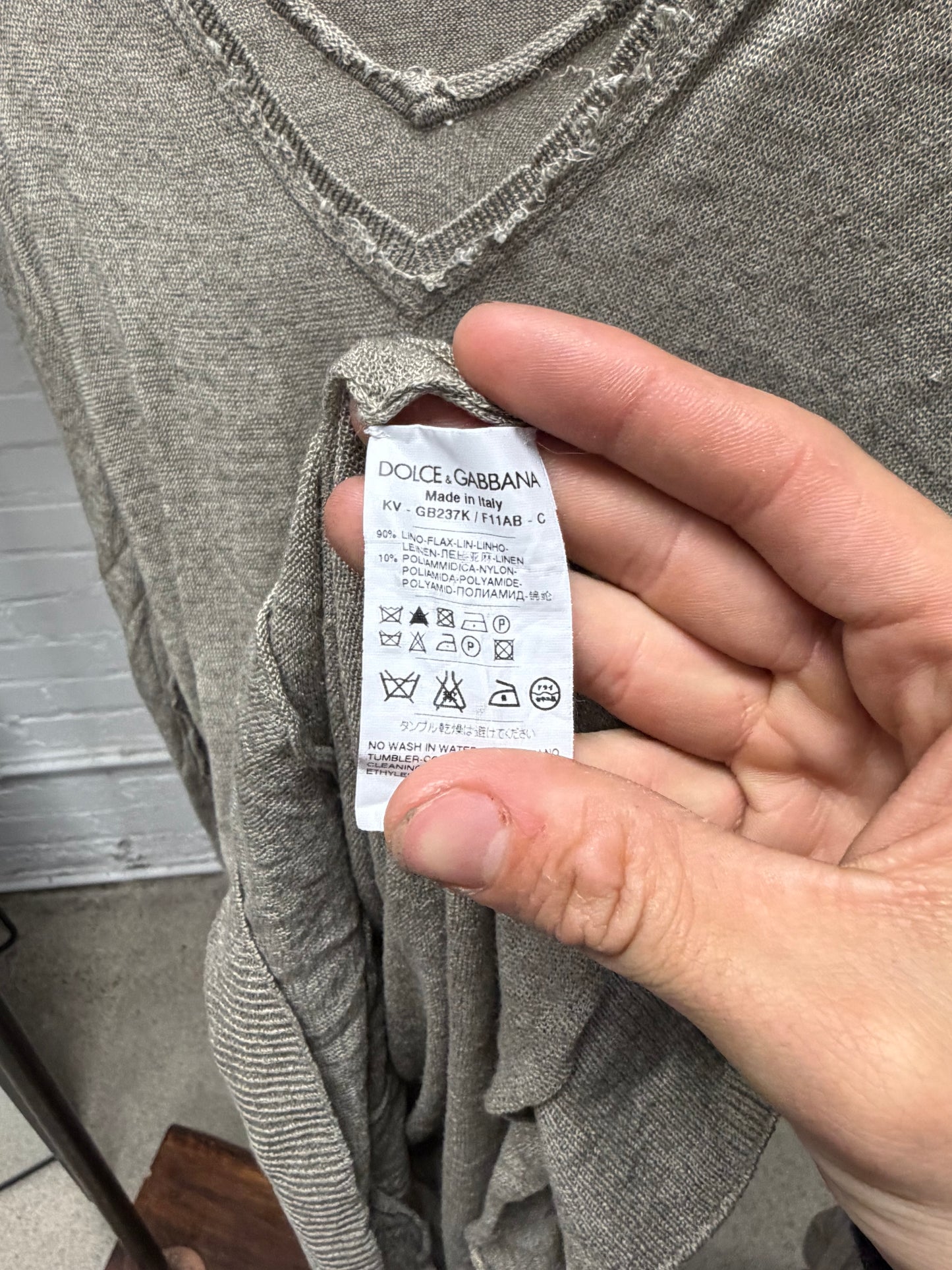 2000s Dolce & Gabbana Mainline ‘Stack Layered’ Brown Knit Sweater