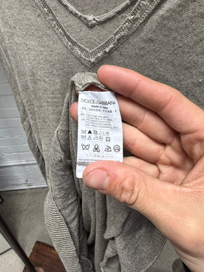 2000s Dolce & Gabbana Mainline ‘Stack Layered’ Brown Knit Sweater