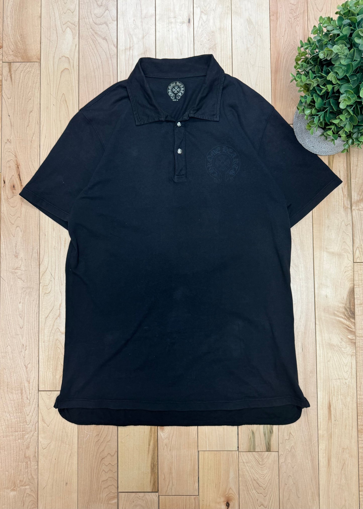 Chrome Hearts ‘Horseshoe’ Logo 2 Button Polo