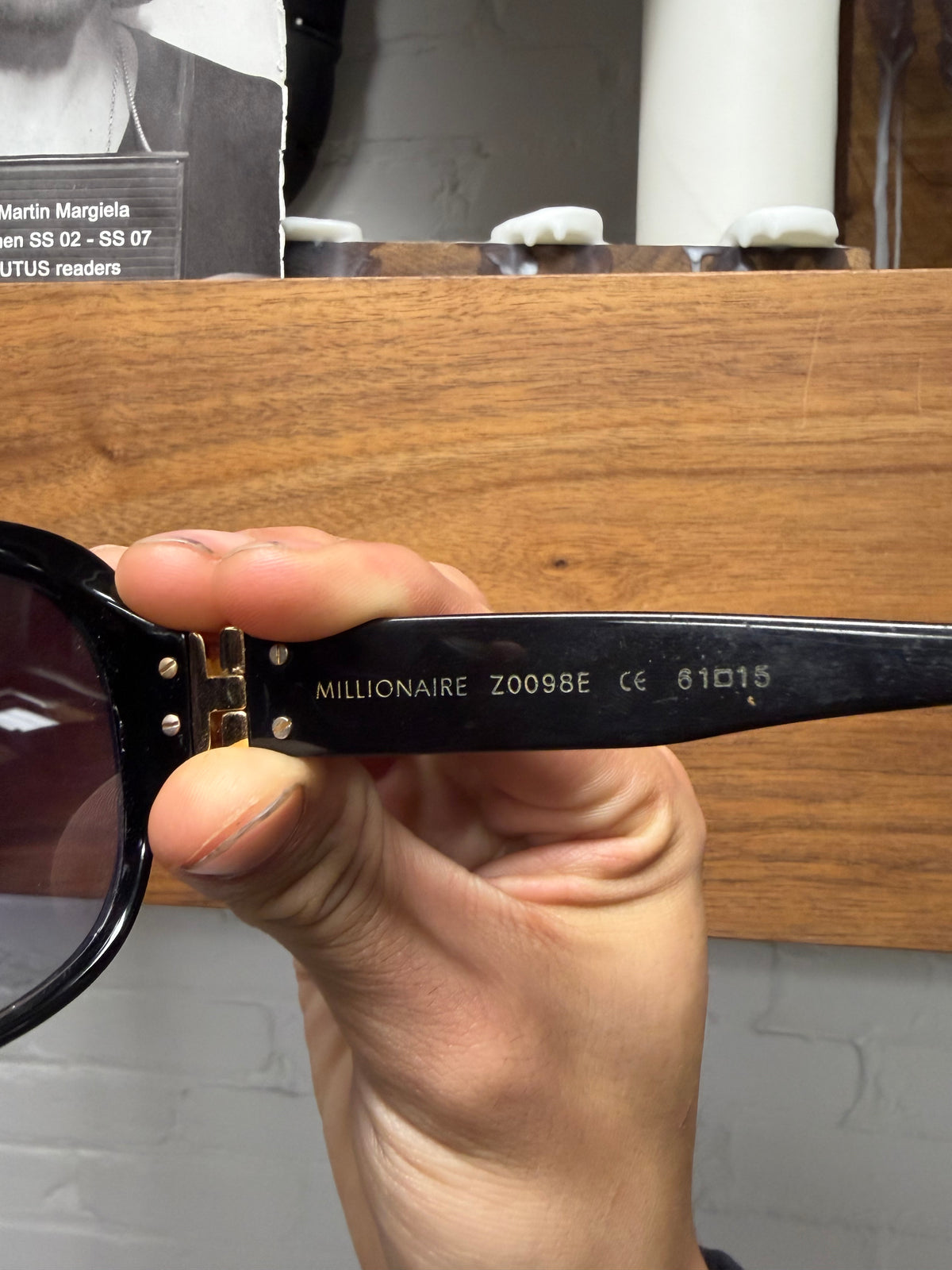 2004 Louis Vuitton ‘Millionaire’ 1.0 Black/Gold Monogram Aviator Sunglasses
