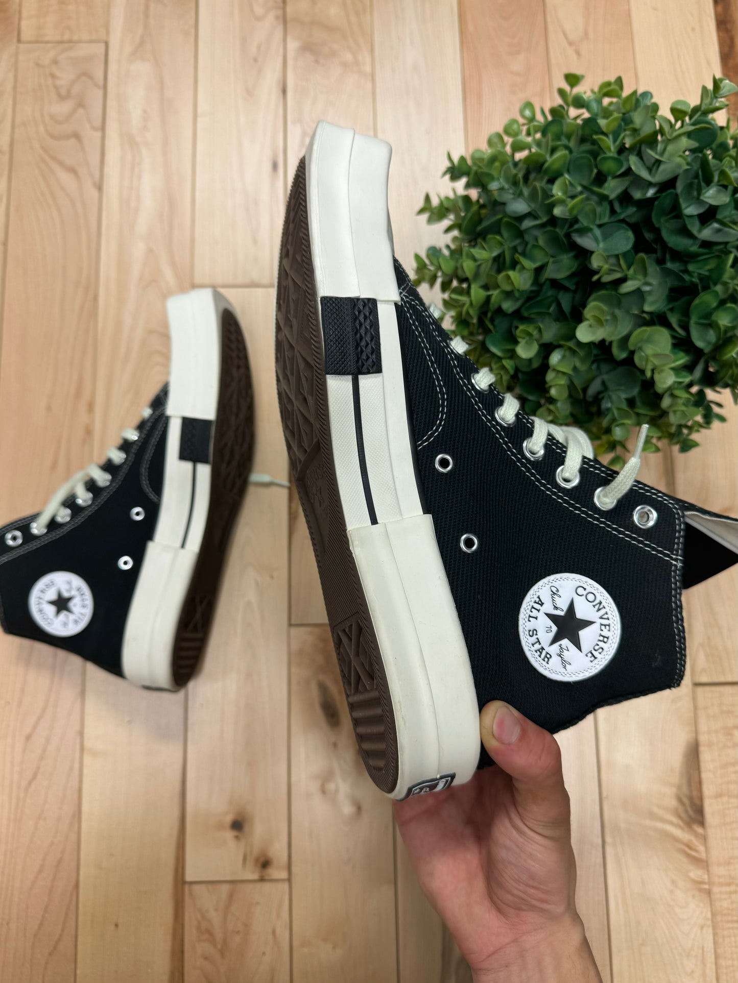 Rick Owens x Converse ‘TurboDRK’ Black Canvas High Top Sneakers