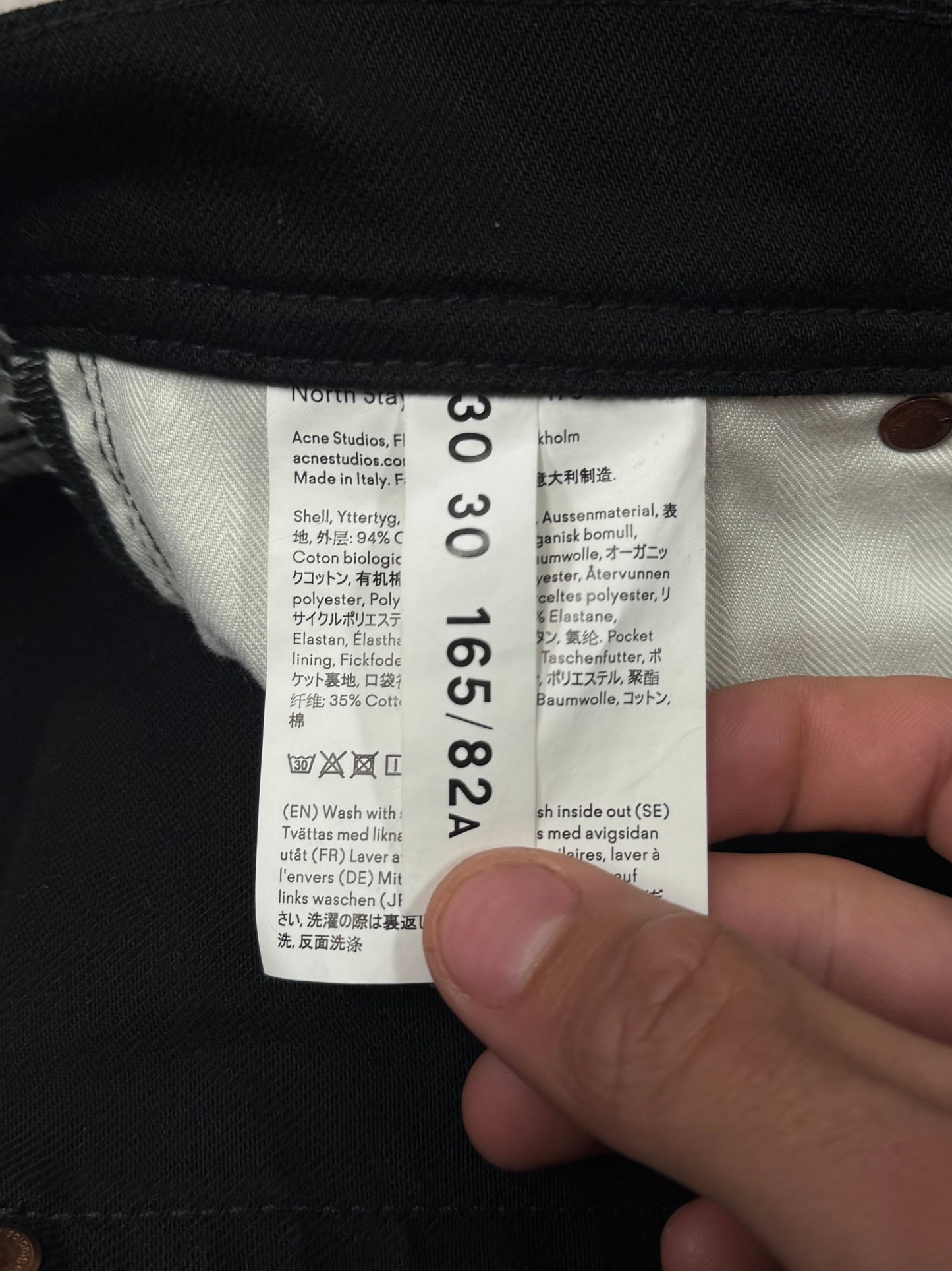 Acne Studios ‘North Stay Black’ Skinny Denim