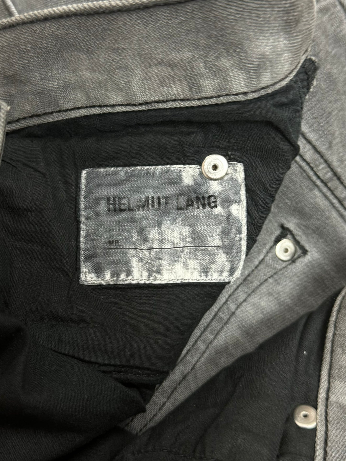 Helmut Lang Washed Grey Slim/Straight Cut Denim