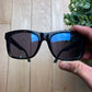 Gucci Blue Tinted ‘Wayfarer’ Stripe Logo Sunglasses