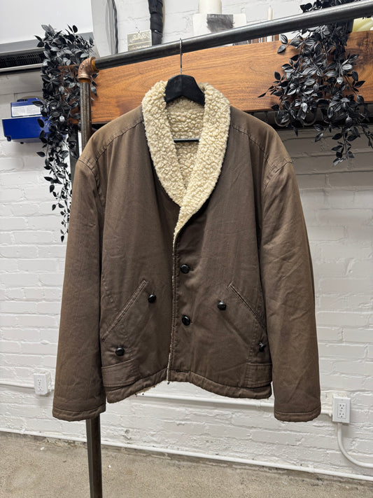 Vintage 80s Yohji Yamamoto ‘Y’s For Men’ Shearling Shawl Coat