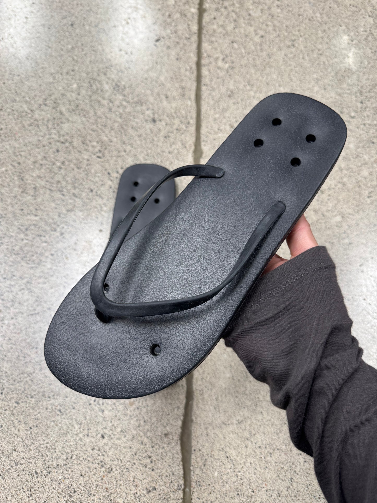 Rick Owens Open Toe Flip Flop Sandals