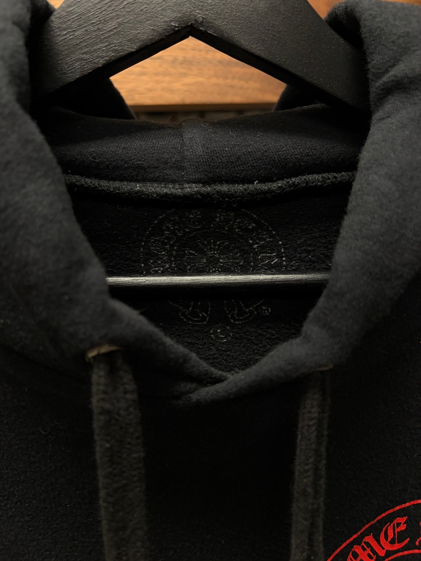 Chrome Hearts ‘Online Exclusive’ Red/Black Horseshoe Logo Hoodie