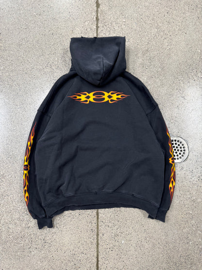 2024 Balenciaga ‘Unity Flame’ Distressed Pullover Hoodie