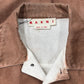 SS2022 Marni Fringe Distressed Brown Denim Trucker Jacket