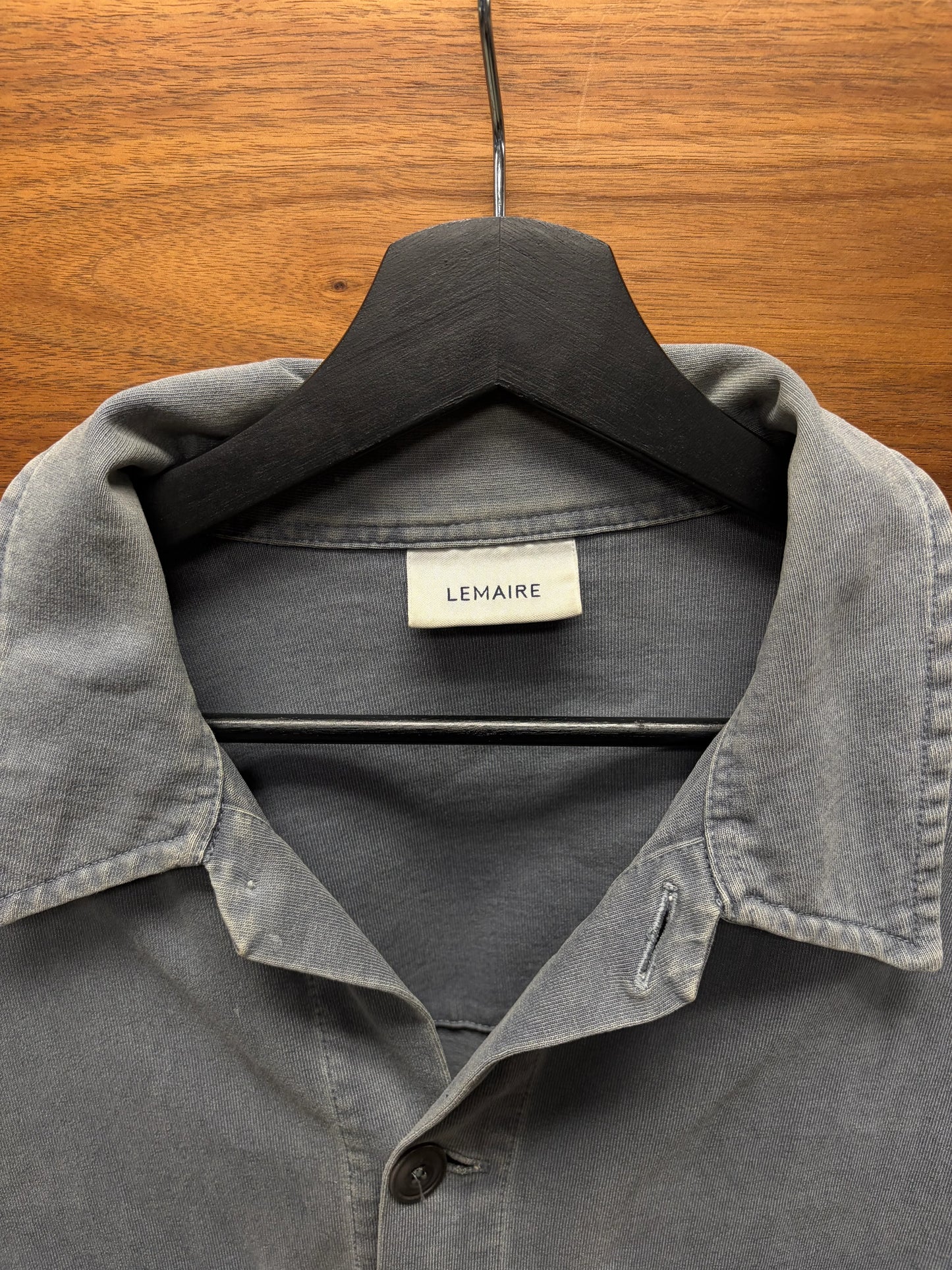 Lemaire ‘50s-60s Inspired’ Faded Grey Workwear Denim Overshirt