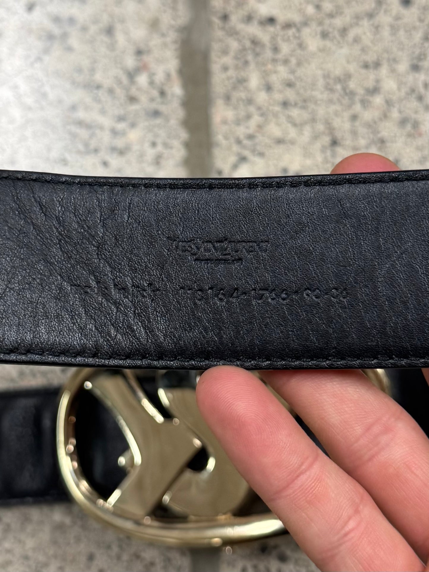 Vintage YSL Gold Buckle Belt