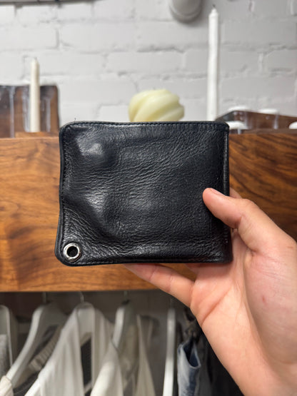 Chrome Hearts ‘1Snap’ Black Calfskin Leather ‘Cross Ball’ Bifold Wallet