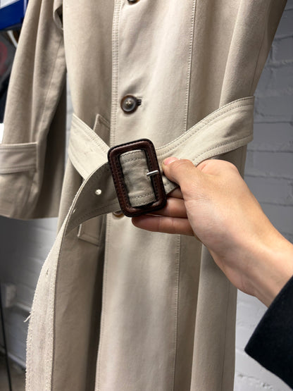 AW2007 Maison Martin Margiela Panelled Tan/Brown Two Tone Trench Coat