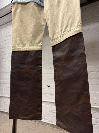 SS2018 Balenciaga Runway ‘Convertible’ 3/1 Zip Leather/Denim Pants