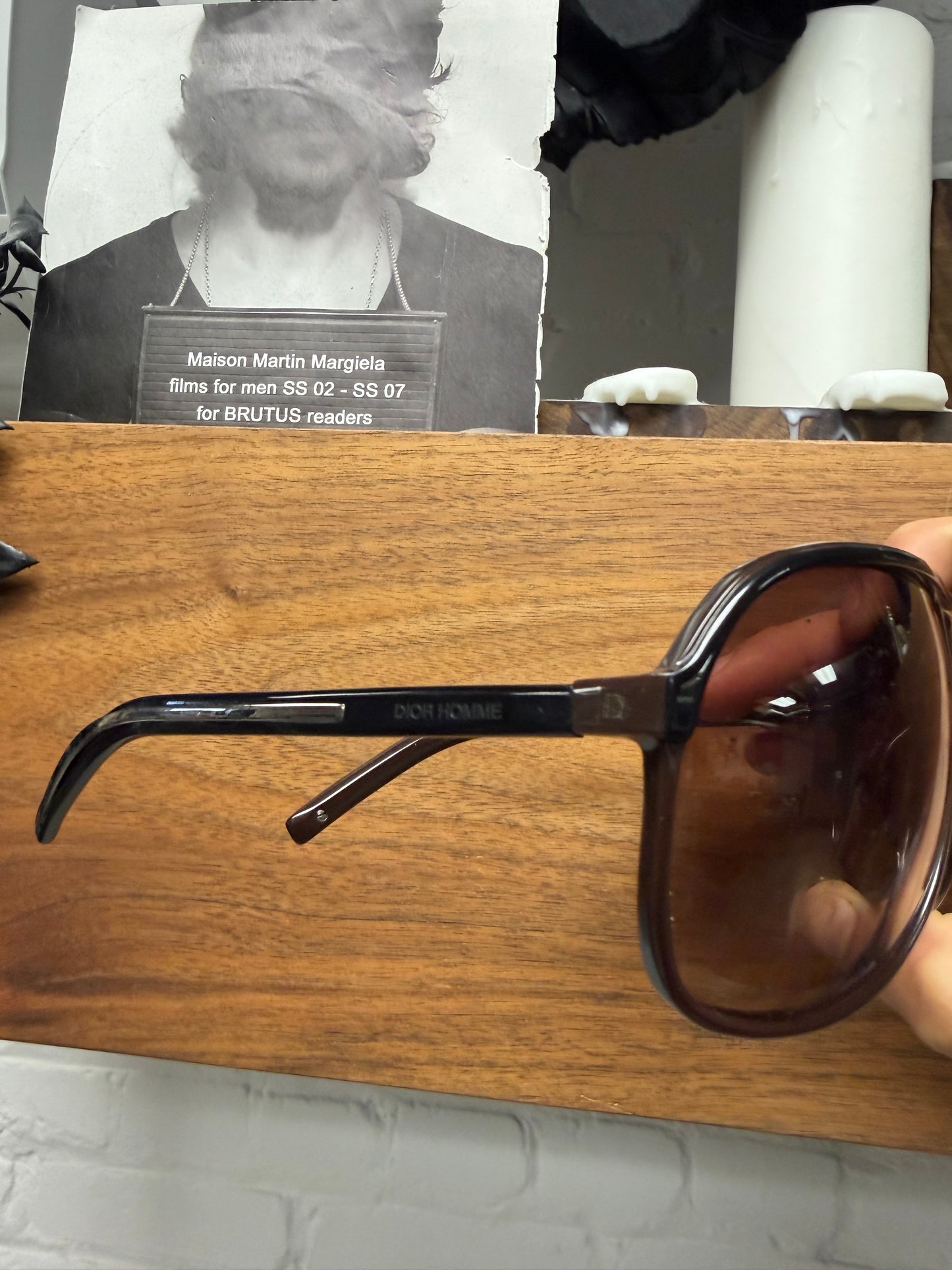 Dior Homme ‘Blacktie 101S’ Havana Brown Tinted Aviator Sunglasses