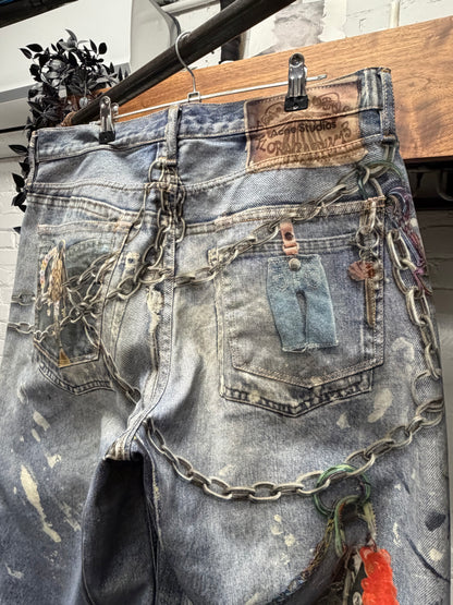 Acne Studios ‘Trompe L’œil’ Super Baggy Chain Denim