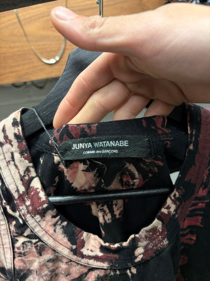 SS2006 Junya Watanabe ‘Grunge’ Bleached Red/Black Tank Top