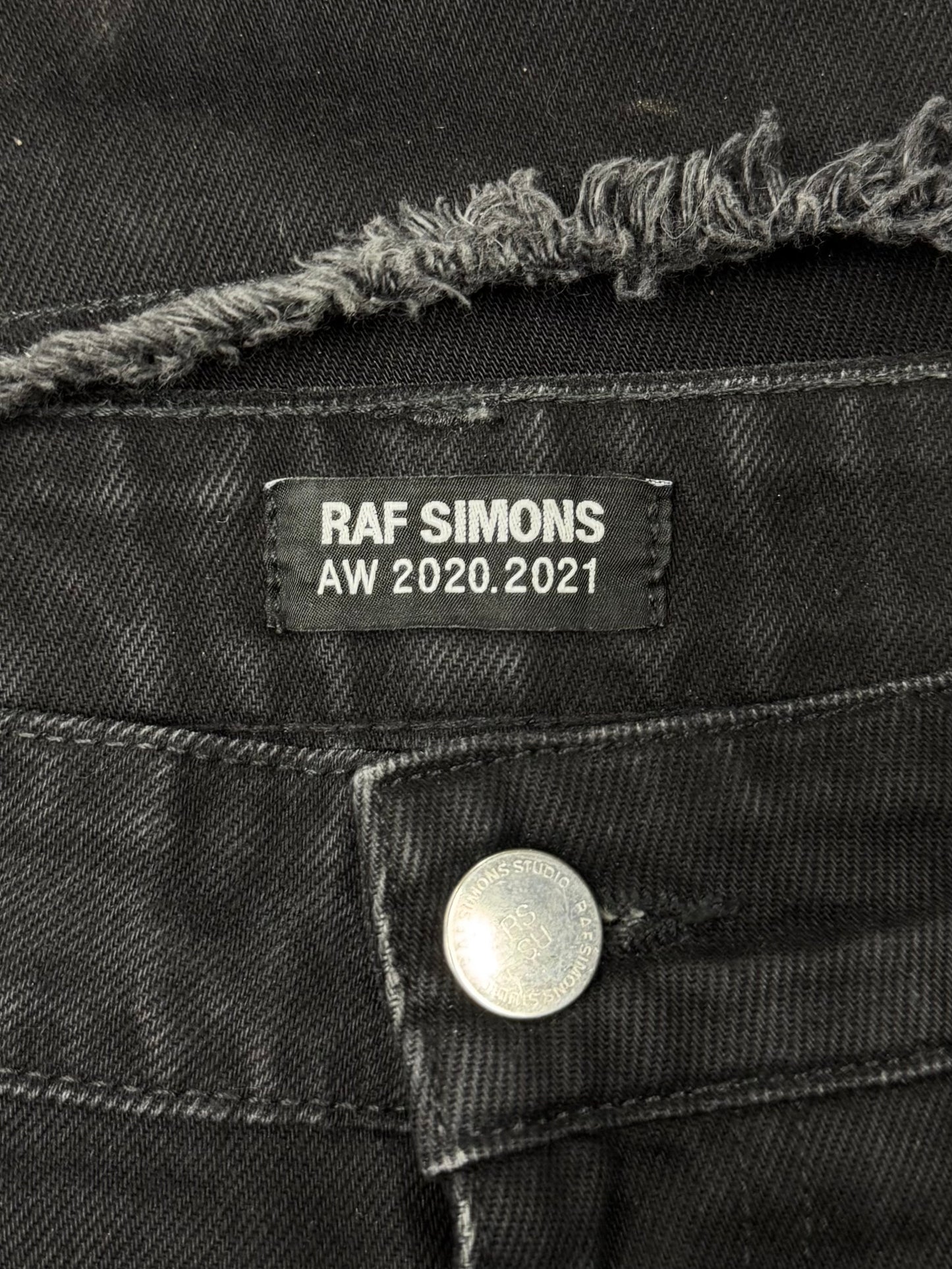 AW2020 Raf Simons ‘Chain’ Raw Hem Denim