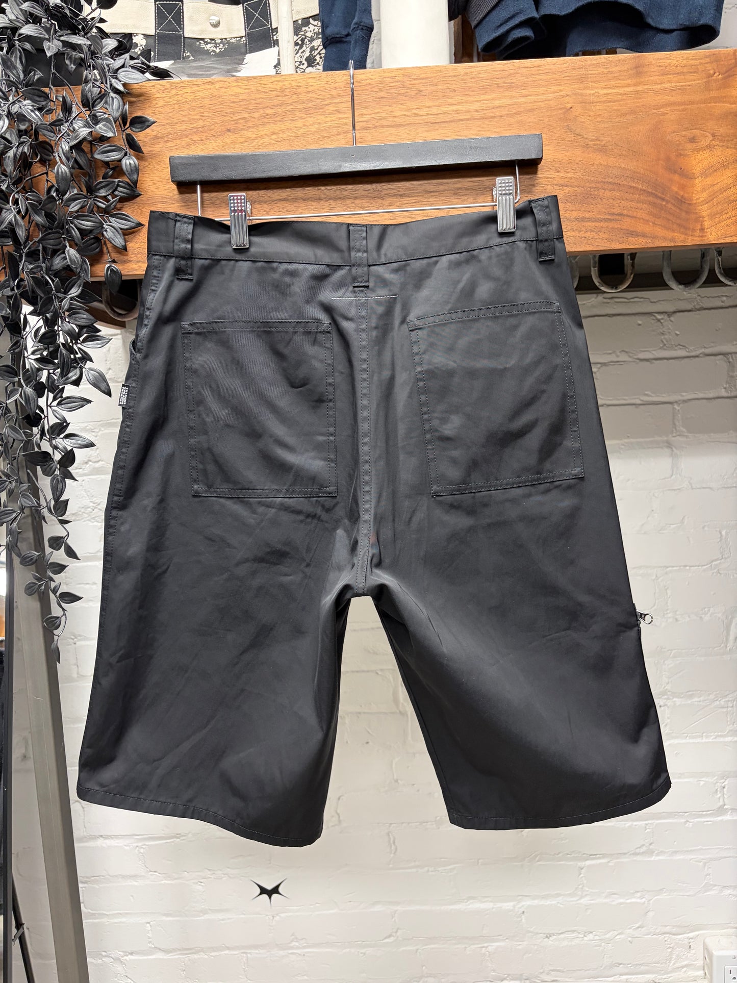 SS2024 Maison Margiela Black Nylon Cargo Shorts