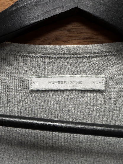 SS2001 Number (N)ine ‘School of Visual Comedy’ Ribbed Cotton Long Sleeve T-Shirt