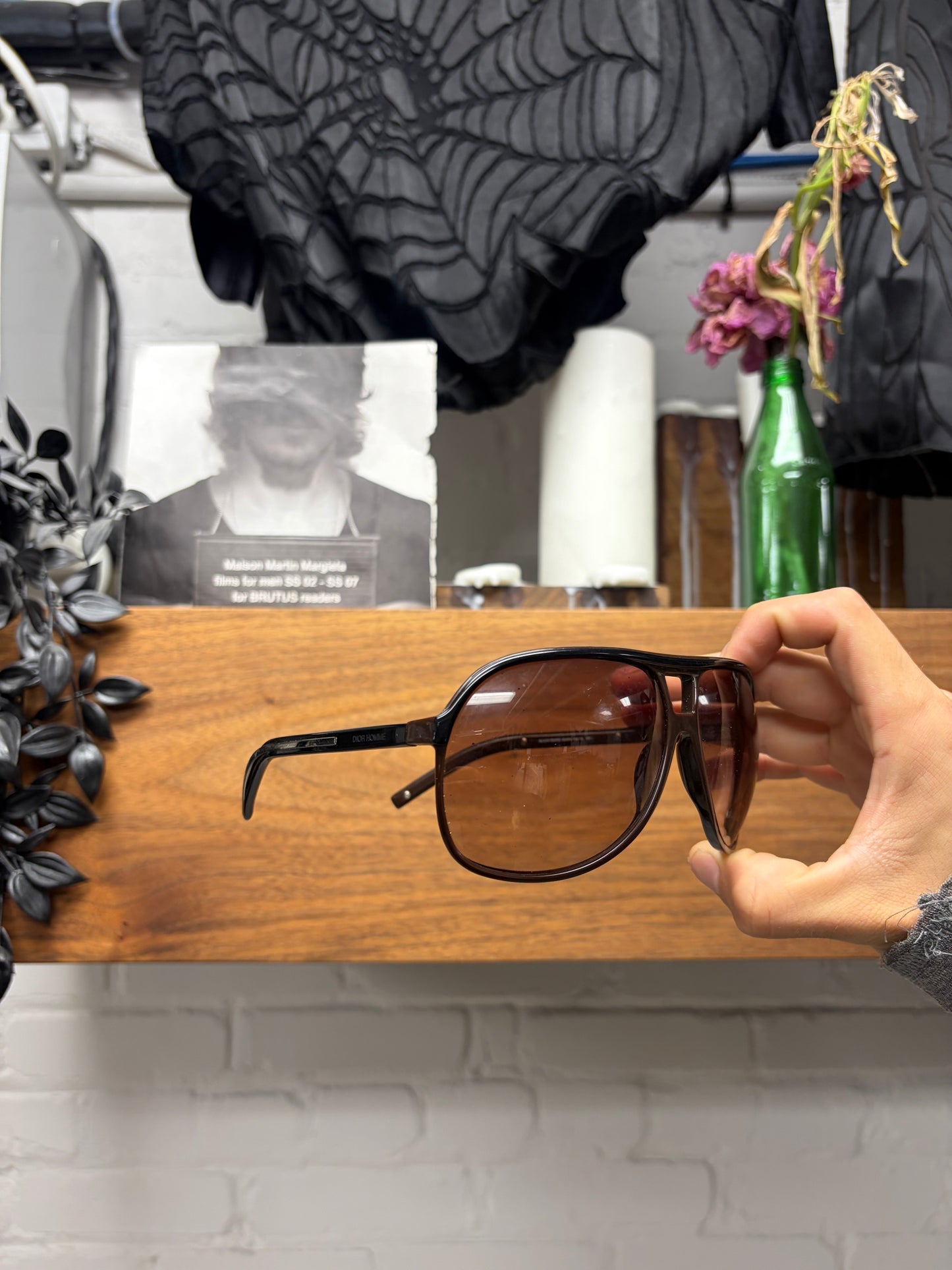 Dior Homme ‘Blacktie 101S’ Havana Brown Tinted Aviator Sunglasses