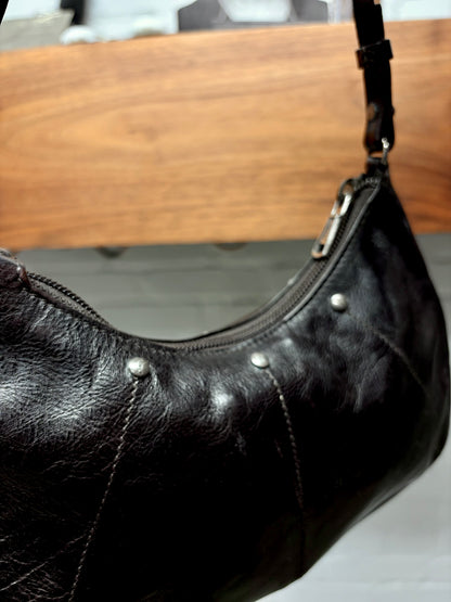 Vintage Yves Saint Laurent ‘Rive Gauche’ Mini Studded Leather Shoulder Bag