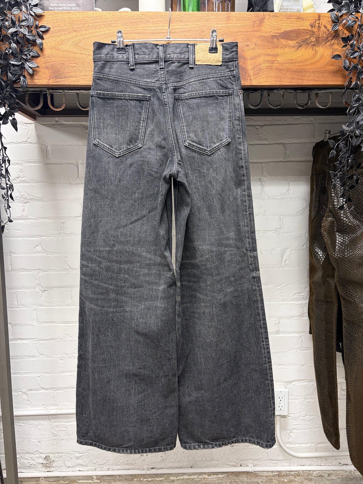 Celine ‘W_FL_011’ Washed Black Wide Leg Denim
