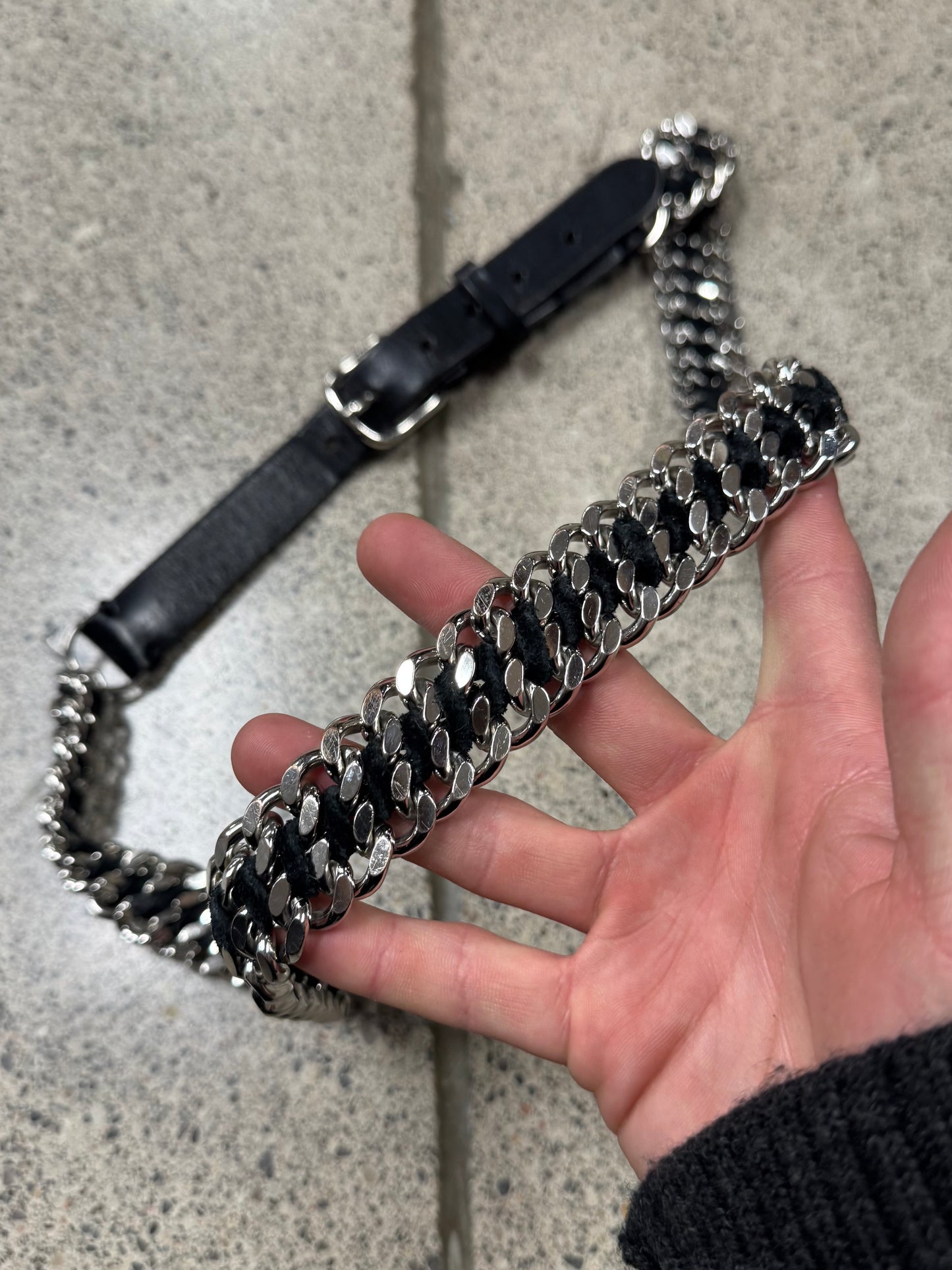 AW2010 Balmain ‘Heavy Metal’ Chain Link Leather Belt