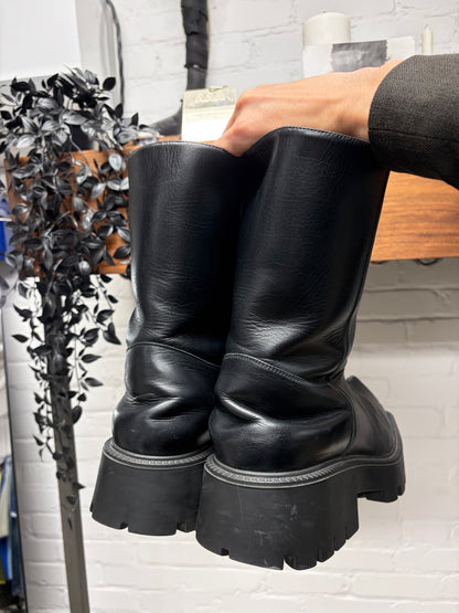 Balenciaga ‘Rhino’ Black Calfskin Leather Boots