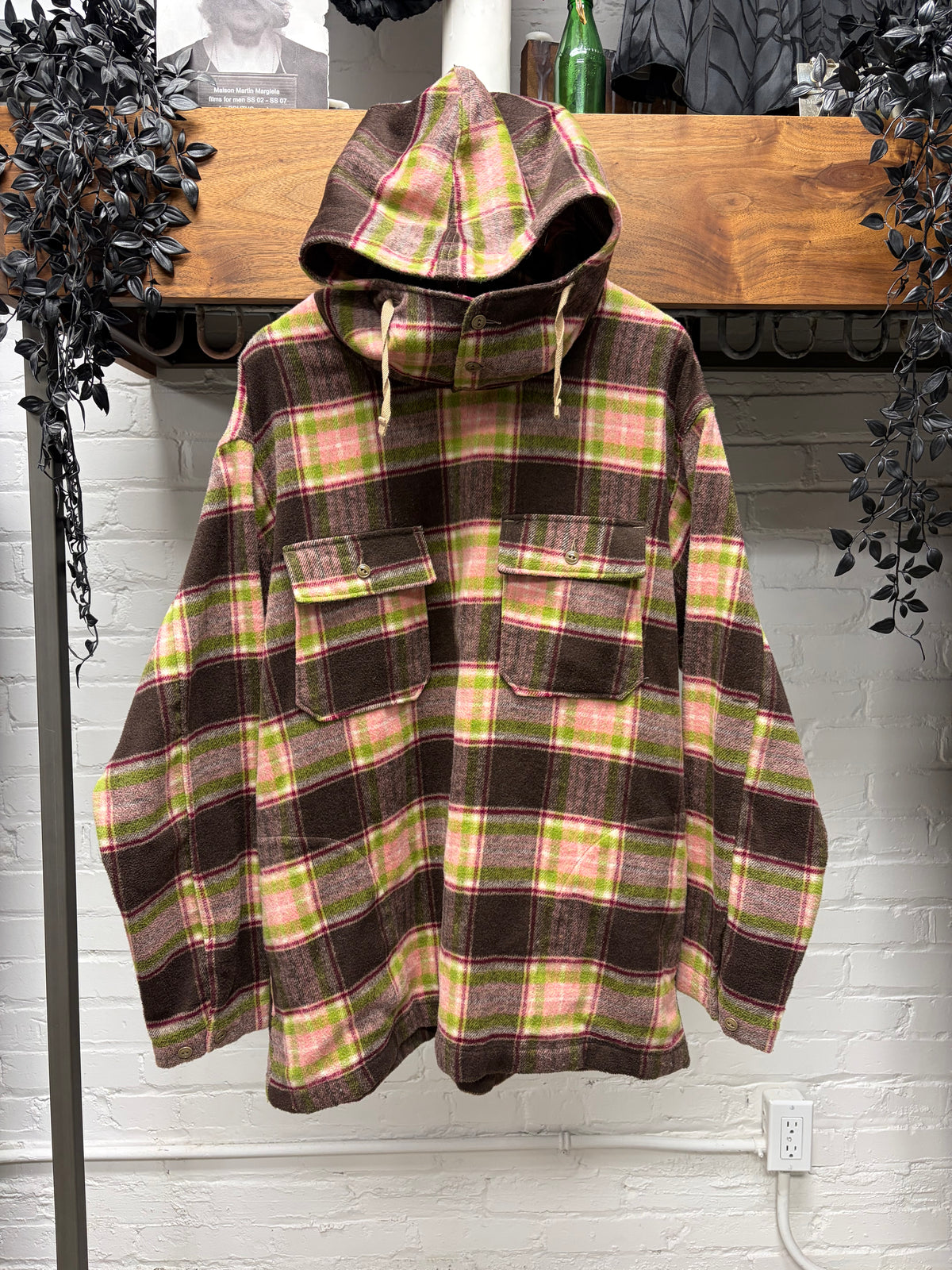 Engineered Garments Military ‘Anorak’ Plaid Patterned Wool Field Jacket